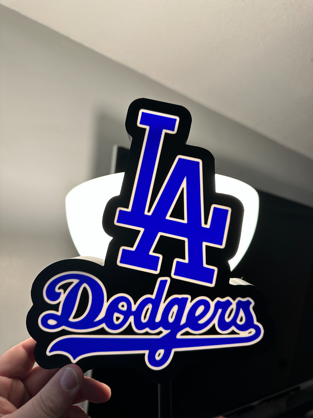 la dodgers luz caixa by eulisesalarcon casa decoração los angeles leve 3D print model - Mito3D