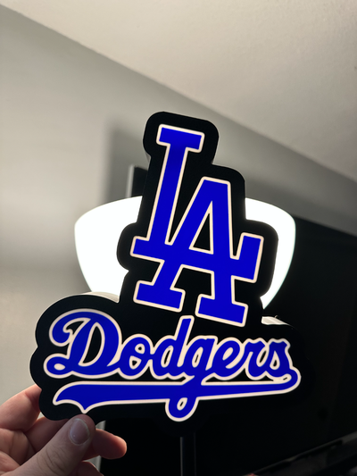 la dodgers luz caixa by eulisesalarcon casa decoração los angeles leve 3d print model - Mito3D