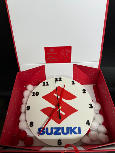 suzuki clock by dllab household decor orologio da muro moto 3d print model - Mito3D