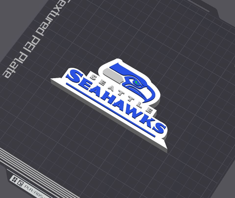 seattle seahawks logo tabelle stand by 5kyrunn3r kunst zeichen logos nfl national fußball liga falken amerika usa amerikanisch ams bereit super bowl 3d print model - Mito3D