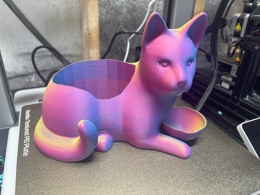 kitty pen holder remixed by basscustomarts tools organizers cat organizer cup 3d print model - Mito3D