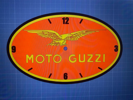 moto guzzi clock by dllab household decor orologio da muro 3d print model - Mito3D