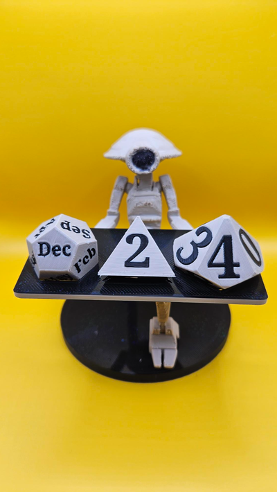 grube droide kalender stil würfel by hersteller dave haushalt dekor star kriege roboter spaß cool sci fi syfy schreibtisch spielzeug 3d print model - Mito3D