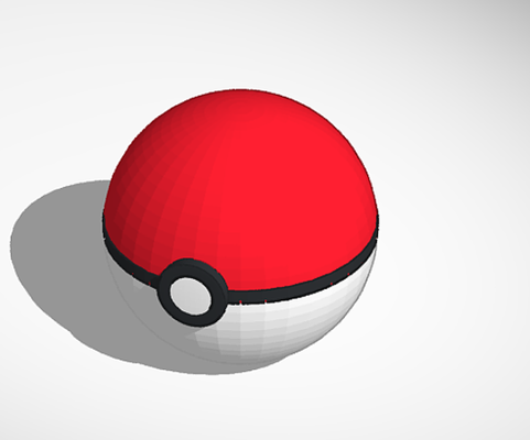 pokebola lowpoly by aserradero miniaturas pokemon pelota multi color impresión 3d print model - Mito3D