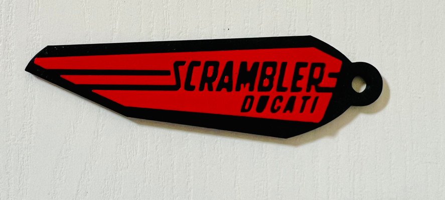 ducati scrambler tag by aleprotti art 2d cross motor street 3d print model - Mito3D