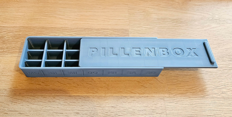 pillendose tablettenbox bunker by raphine  werkzeuge veranstalter pillenbecher medizinisch lager medikamente tabletten pille organizer medizin box container 3d print model - Mito3D