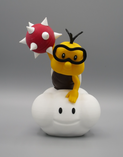 lakitú súper mario remezclado by tímidamente juguetes juegos caracteres melocotón luigi bowser sapo 3d print model - Mito3D