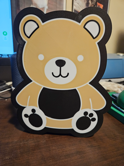 teddy bear lightbox by dogdad012 art signs & logos fun kids 3d print model - Mito3D