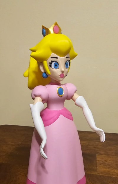 princess peach mario remixed by mrgnarly toys & games characters super luigi toad bowser mushroom 3d print model - Mito3D