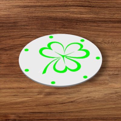 st patricks day coaster by rd3dprints art 2d irish pattys ireland 3d print model - Mito3D