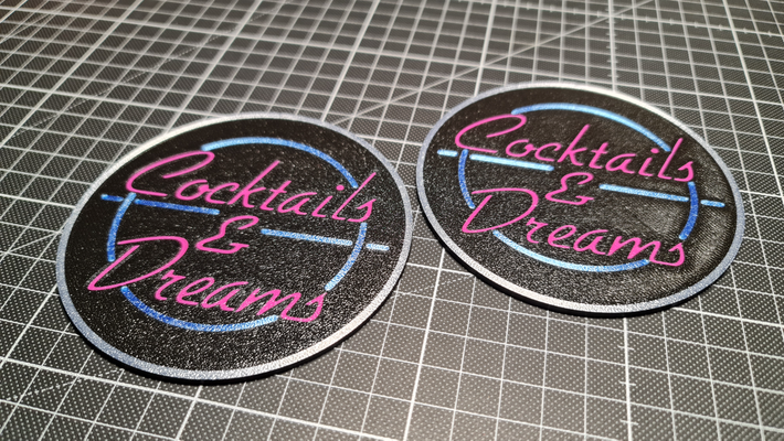 cocktails & dreams coaster cocktail by debugger household decor dream movie film 3d print model - Mito3D