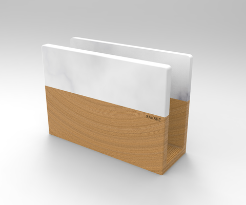 serviette table titulaire soutien bois marbre by jouer échecs jeux ménage décor bambulab bambu x1 x1c p1p p1s conception décoration maison 3d print model - Mito3D