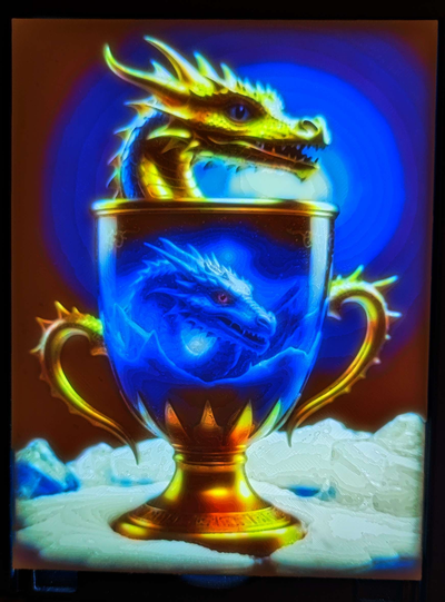 lithophane art year dragon trophy blue edition bl frame by statusd112 household decor fantasy dungeons 2024 of dr contest box bundle display case cmyk cmyklithophane artwork decoration light 3d print model - Mito3D