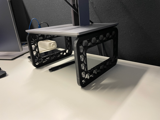 basit monitör yükseltici by sahtekâr ev halkı ofis görüntüle araç sıra masaüstü ayakta durmak pc hp yükseklik ayarlamak 3d print model - Mito3D