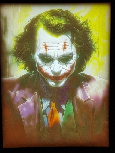 joker - high resolution lithophane by madness3d art 2d cmyk 3d print model - Mito3D