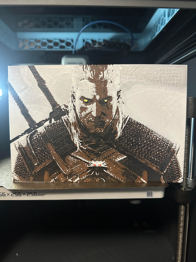 geralt of rivia blanco lobo forja sombreros by salvaje conceptos arte 2d brujo matiz fragua lobo 3d print model - Mito3D