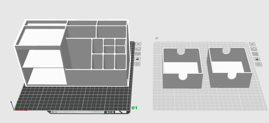 organisateur pinturas maquillage 2 tiroirs by joséj outils organisateurs caja para 3d print model - Mito3D