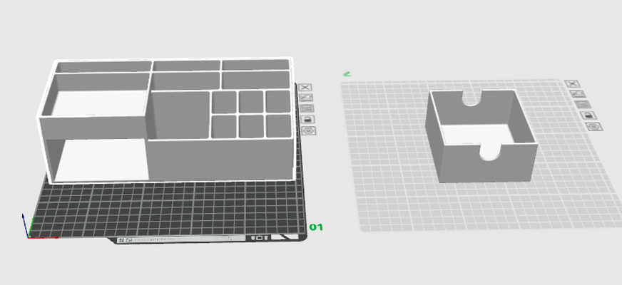 organizador pinturas y trucco 1 cajon by josedj utensili organizzatori caja 3d print model - Mito3D