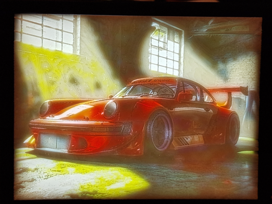 porche rwb - high resolution lithophane by madness3d art 2d cmyk 3d print model - Mito3D