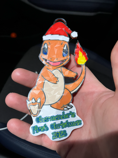 charmander 39 ın ilk noel süs by şeylerpatprinted sanat 2d pokemon baba şapka 3d print model - Mito3D