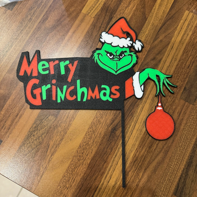 alegre grinchmas chuchería puerta firmar grinch by fabricante electrodomésticos diseño arte señales logos navidad decoración concurso 3d print model - Mito3D