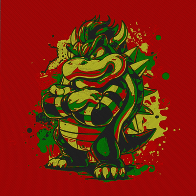 bowser súper mario forja sombreros by teixi3d arte 2d 3d print model - Mito3D