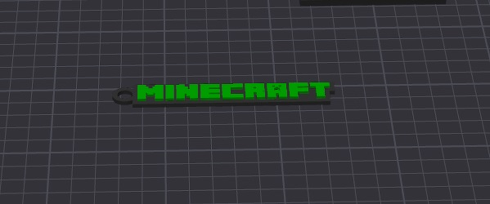 minecraft 1 colore modificare stampa portachiavi gratuito commerciale by dominator334 moda gioielleria chiave squillare anelli catena catene portachiavi gioco logo ragazzo ragazzi bambino bambini ams pronto ragazza ragazze regalo i regali contento 3d print model - Mito3D