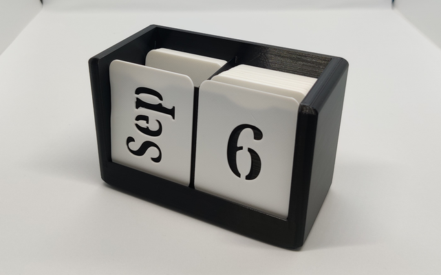 desk calender - modudesk by urbanplantito household office perpetual calendar 3d print model - Mito3D