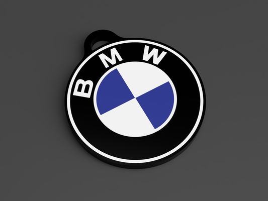 bmw logo porte clés double côté by lozagon1234 art panneaux logos 3d print model - Mito3D