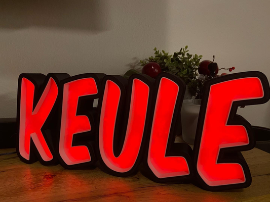 namenslampe lightbox keule letters by flexn-3d art signs & logos 3d print model - Mito3D