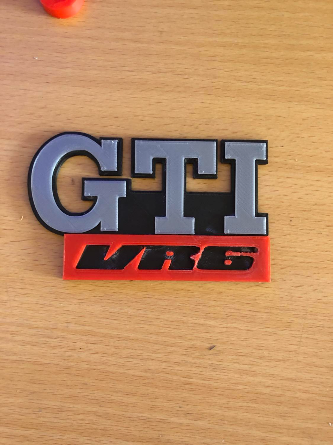 vw golf mk2 gti vr6 emblem by tanzen hobby diy fahrzeuge vwgolf vr vag golf2 3D print model - Mito3D