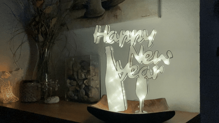 happy year lightbox 2 color by creativedesign3d household decor lighbox happynewyear 3d print model - Mito3D