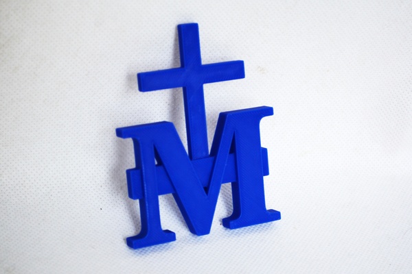 marian traverser by tjhoven74 art panneaux logos noël catholique chose universelle catholicisme 3d print model - Mito3D