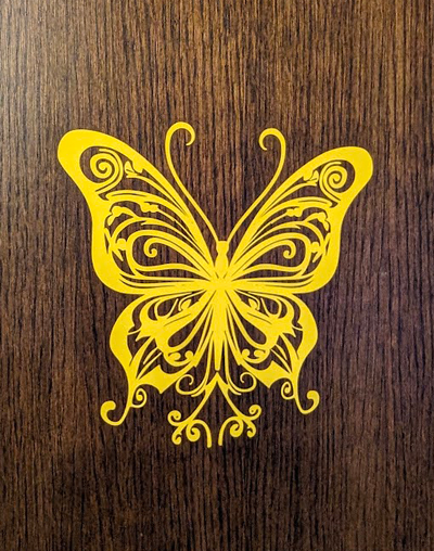 2d butterfly wall art by angry-p1p 2dart tattoo wallart nature 3d print model - Mito3D