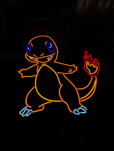 charmander neon işaret by şeylerpatprinted sanat işaretler logolar pokemon pokemonart ışıklı imza 3d print model - Mito3D