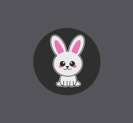 cute bunny - 94mm coaster by love prints art models 2d 2dart drinkscoaster rabbit easter fun family 3d print model - Mito3D