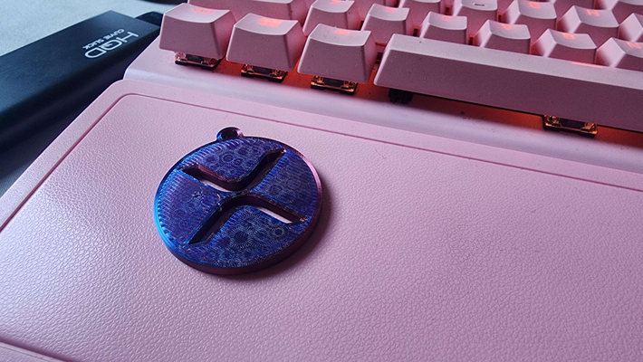 xrp ripple keychain by zr crackiin hobby & diy crypto currency accessories accessory 3d print model - Mito3D