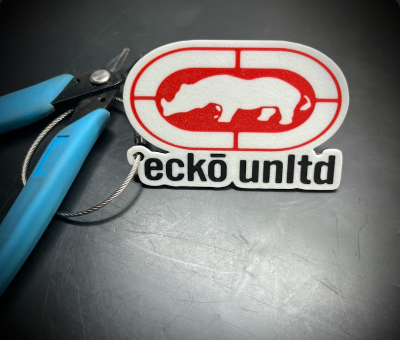 ecko unlimited keychain by wagzprintz art signs & logos 2d wall clothing 90s 2000s 3D print model - Mito3D