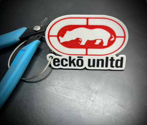 ecko unlimited keychain by wagzprintz art signs & logos 2d wall clothing 90s 2000s 3d print model - Mito3D