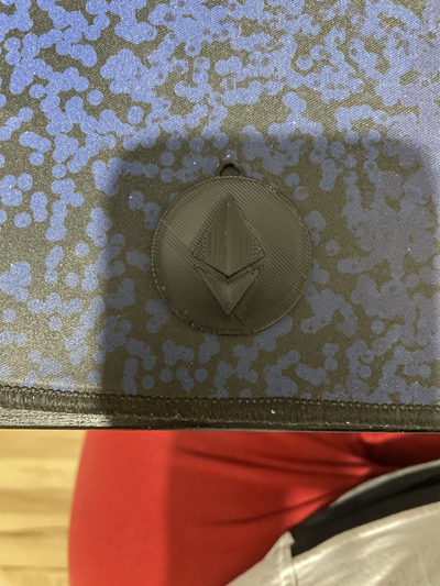 eth ethereum portachiavi by zr crepitare passatempo fai crypto moneta criptovalute accessori accessorio 3d print model - Mito3D