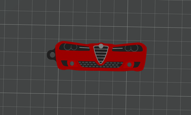 alfa romeo 156 fl by andy köstebek sanat 2d araba anahtar aksesuar cahin alfa156 ams no isimler 3d print model - Mito3D