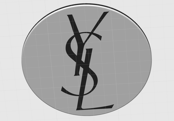 ysl - yves saint laurent coaster by freedom 3d prints art signs & logos luxury high money purse 3d print model - Mito3D