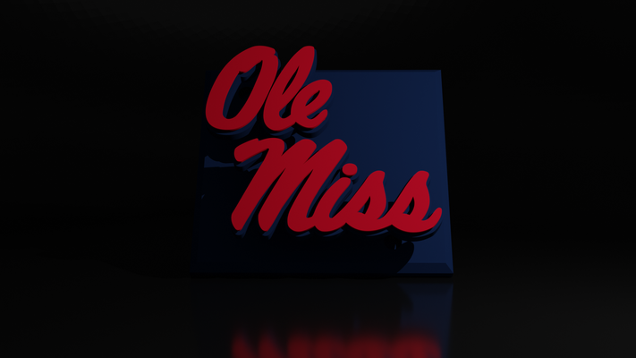 ncaa ole miss rebels floating logo sign by hangardesigns art signs & logos nfl football basketball nba mlb nhl baseball sports college multicolor 3d print model - Mito3D