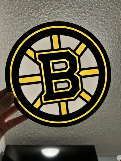 boston bruins light box by future canada art signs & logos lightbox logo hockey nhl 3d print model - Mito3D