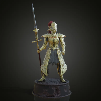 ejderha avcı ornstein yeniden karıştırılmış by 26 sanat heykeller karanlık ruhlar karanlık 3d print model - Mito3D