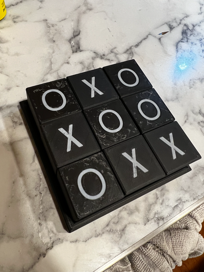 tic tac toe game by keatingaden toys & games board tictactoe portable camping boardgame 3d print model - Mito3D