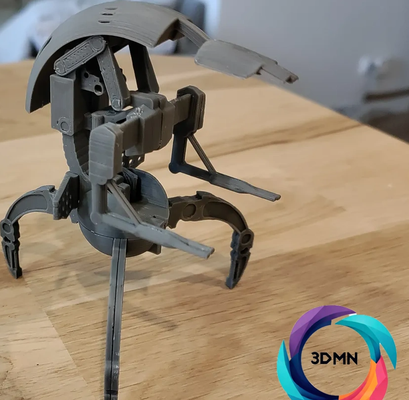 star savaşlar yok edici droid inşa etmek takım by 3dmn minyatürler yaratıklar yıldız savaşları kart droideka sith bulmaca oyuncak çocuklar çocuk eğlence robot jedi imparatorluk mini minyatür 3d print model - Mito3D