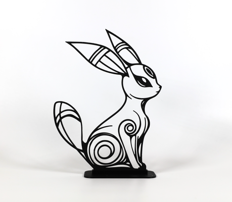 flowing art umbreon by phaseworksca sculptures pokemon eevee evolution gameboy nostalgia gift decor decorative display nerd geek elegant sculpture 3d print model - Mito3D