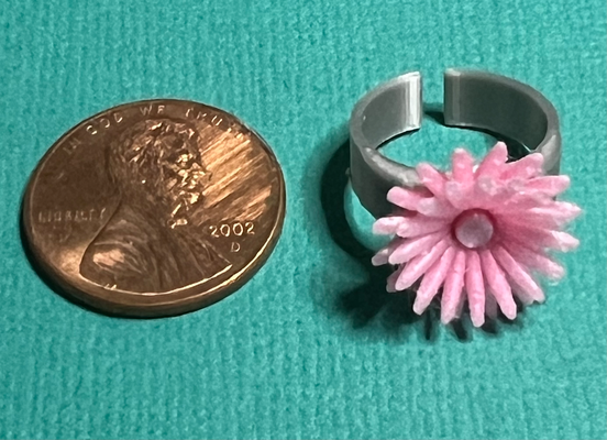childs flower ring by pennyd fashion jewelry granddaughter costume daughter 3d print model - Mito3D