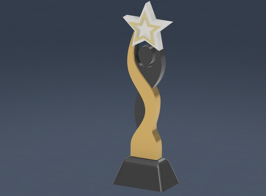 elegante troféu customizável by mimi casa decoração arte esculturas escultura recompensa presente cadeau esporte medalha ganhar vencedora ganhador 3d print model - Mito3D